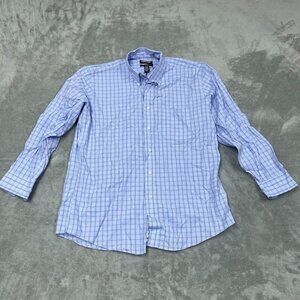 Kirkland Signature Mens Non-Iron Checked Shirt Size 16.5 a0251